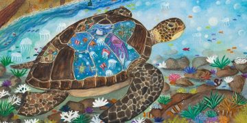 孩子眼中的世界氣候變遷 守護海洋繪畫作品原稿高雄展出