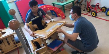 給早療兒更好復健環境 唯愛志工助心路早療機構環境修復